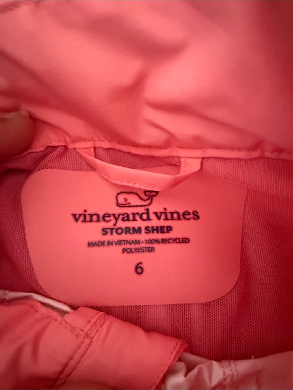 Vineyard Vines Kids Coral Hooded Raincoat - Picture 2 of 5